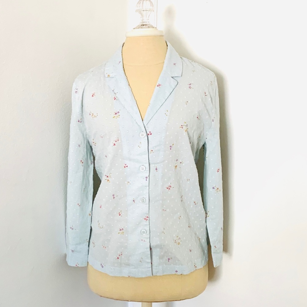 Oysho Long Sleeve Pajamas Shirt Blue Size S NWT🎈🎈🎈
